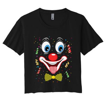 Carnival Clown Face Circus Carnivals Crop Top