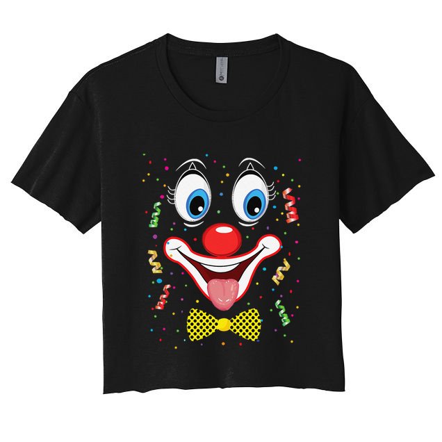 Carnival Clown Face Circus Carnivals Crop Top