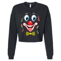 Carnival Clown Face Circus Carnivals Cropped Pullover Crew