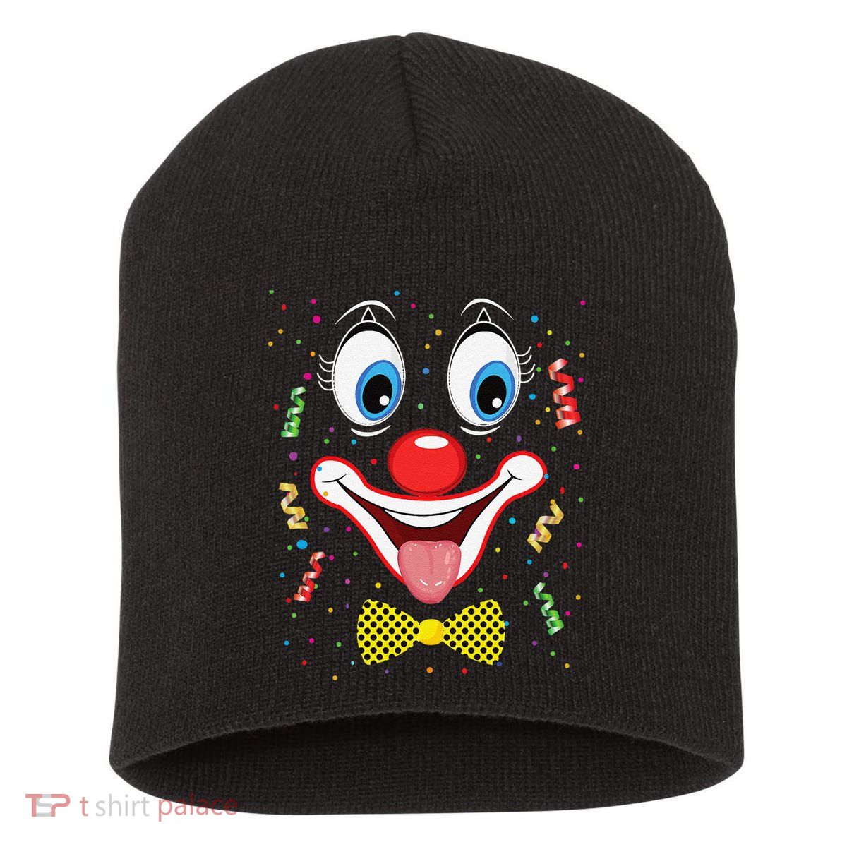 Carnival Clown Face Circus Carnivals Short Acrylic Beanie
