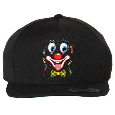 Carnival Clown Face Circus Carnivals Wool Snapback Cap