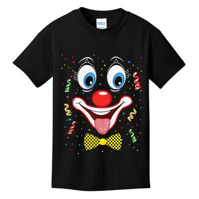Carnival Clown Face Circus Carnivals Kids T-Shirt