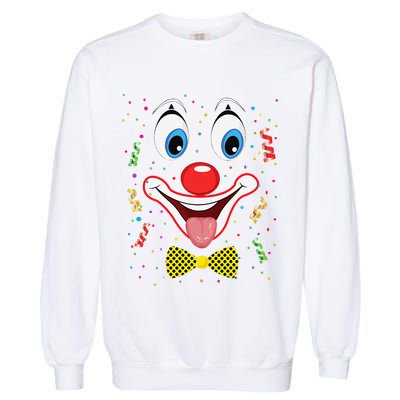 Carnival Clown Face Circus Carnivals Garment-Dyed Sweatshirt