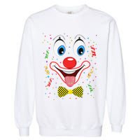 Carnival Clown Face Circus Carnivals Garment-Dyed Sweatshirt