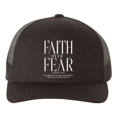 Christian Christianity Faith Over Fear Yupoong Adult 5-Panel Trucker Hat