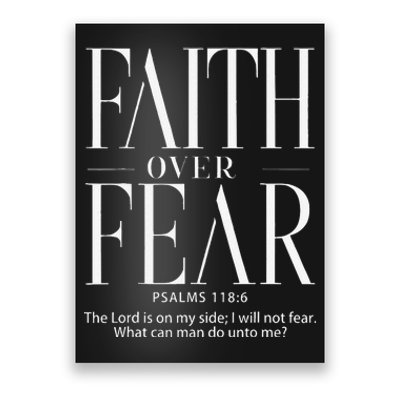 Christian Christianity Faith Over Fear Poster