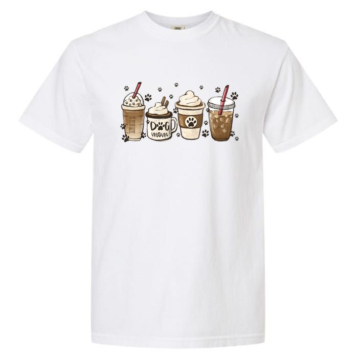 Coffee Cups Funny Dog Mom Cute Dog Paw Coffee Dog Lover Garment-Dyed Heavyweight T-Shirt