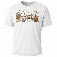 Coffee Cups Funny Dog Mom Cute Dog Paw Coffee Dog Lover Cooling Performance Crew T-Shirt