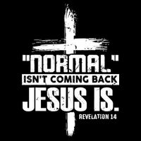 Christian Cross Faith Quote Normal Isn't Coming Back Drawstring Bag