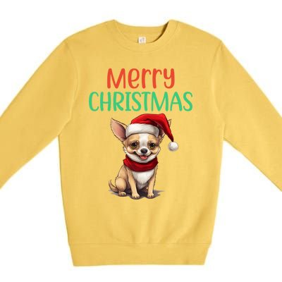 Chihuahua Christmas Funny Dog Santa Xmas Chihuahua Puppy Great Gift Premium Crewneck Sweatshirt