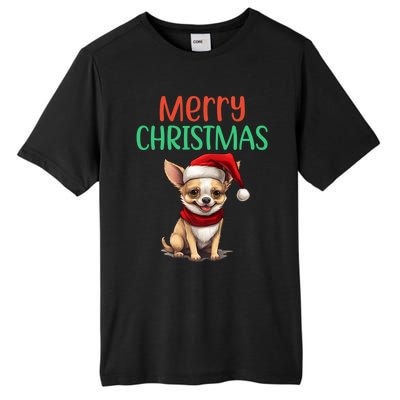 Chihuahua Christmas Funny Dog Santa Xmas Chihuahua Puppy Great Gift Tall Fusion ChromaSoft Performance T-Shirt