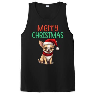 Chihuahua Christmas Funny Dog Santa Xmas Chihuahua Puppy Great Gift PosiCharge Competitor Tank