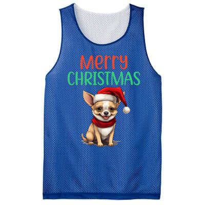 Chihuahua Christmas Funny Dog Santa Xmas Chihuahua Puppy Great Gift Mesh Reversible Basketball Jersey Tank