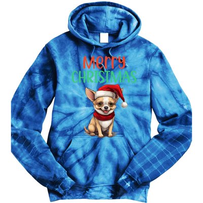 Chihuahua Christmas Funny Dog Santa Xmas Chihuahua Puppy Great Gift Tie Dye Hoodie