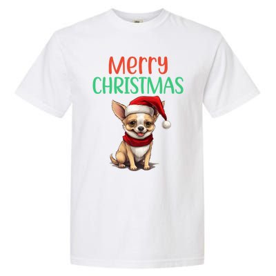 Chihuahua Christmas Funny Dog Santa Xmas Chihuahua Puppy Great Gift Garment-Dyed Heavyweight T-Shirt