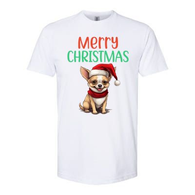 Chihuahua Christmas Funny Dog Santa Xmas Chihuahua Puppy Great Gift Softstyle CVC T-Shirt