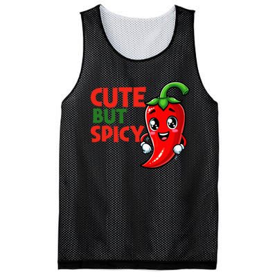 Cute Chili Funny Cute But Spicy Mesh Reversible Basketball Jersey Tank