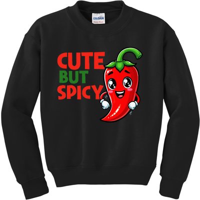 Cute Chili Funny Cute But Spicy Kids Sweatshirt