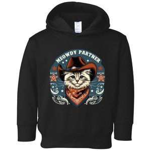 Cat Cowboy Funny Mashup Meowdy Partner Western Countries Toddler Hoodie