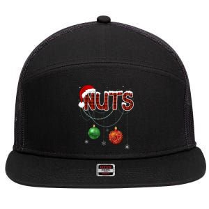 Couples Christmas Funny Christmas Gift For Couples Chest Nuts Boyfriend Husband 7 Panel Mesh Trucker Snapback Hat