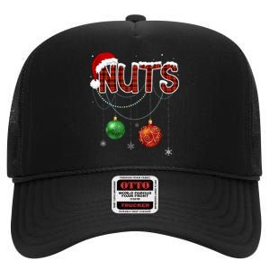 Couples Christmas Funny Christmas Gift For Couples Chest Nuts Boyfriend Husband High Crown Mesh Back Trucker Hat