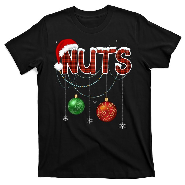 Couples Christmas Funny Christmas Gift For Couples Chest Nuts Boyfriend Husband T-Shirt