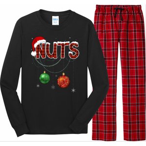 Couples Christmas Funny Christmas Gift For Couples Chest Nuts Boyfriend Husband Long Sleeve Pajama Set