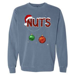 Couples Christmas Funny Christmas Gift For Couples Chest Nuts Boyfriend Husband Garment-Dyed Sweatshirt