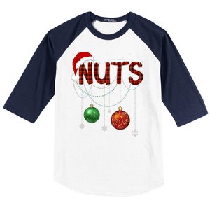 Couples Christmas Funny Christmas Gift For Couples Chest Nuts Boyfriend Husband Baseball Sleeve Shirt