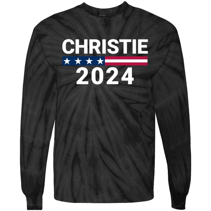 Chris Christie For President 2024 Election Tie-Dye Long Sleeve Shirt