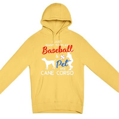 Cane Corso Funny Baseball Dog Owner Lover Xmas Gift Premium Pullover Hoodie