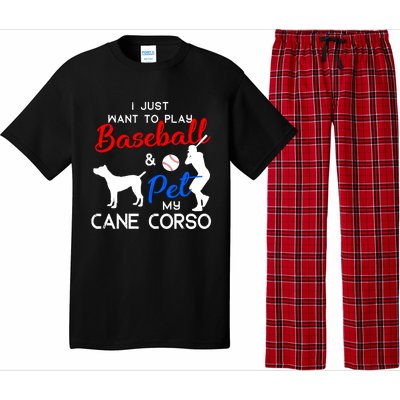 Cane Corso Funny Baseball Dog Owner Lover Xmas Gift Pajama Set