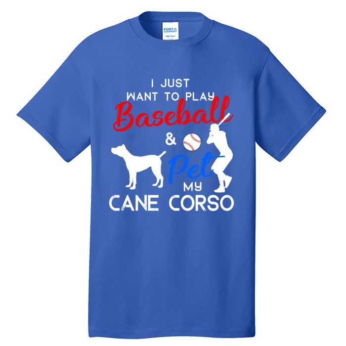 Cane Corso Funny Baseball Dog Owner Lover Xmas Gift Tall T-Shirt