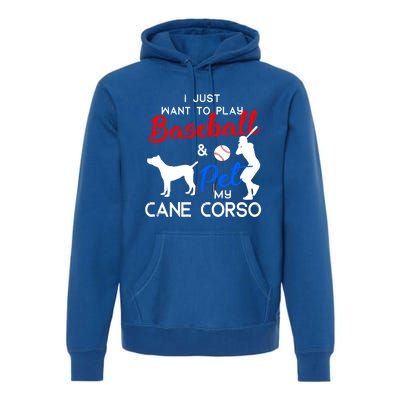 Cane Corso Funny Baseball Dog Owner Lover Xmas Gift Premium Hoodie