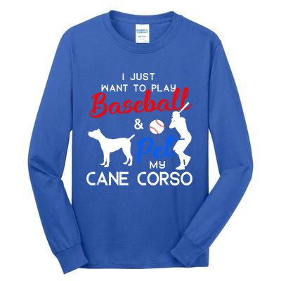 Cane Corso Funny Baseball Dog Owner Lover Xmas Gift Tall Long Sleeve T-Shirt