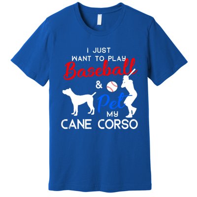 Cane Corso Funny Baseball Dog Owner Lover Xmas Gift Premium T-Shirt