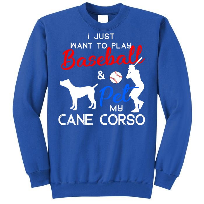 Cane Corso Funny Baseball Dog Owner Lover Xmas Gift Tall Sweatshirt