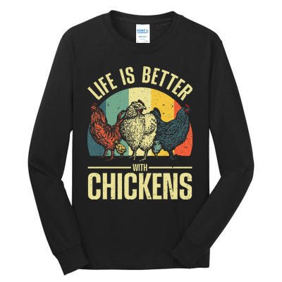 Cute Chicken For Wo Chicken Farmer Whisperer Lovers Tall Long Sleeve T-Shirt