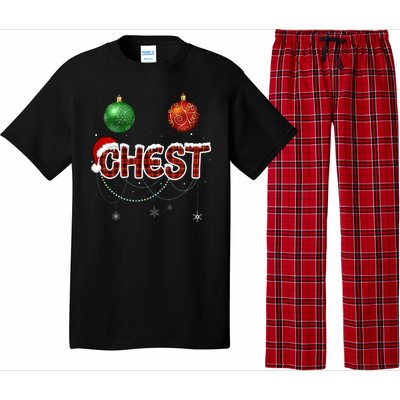 Couples Christmas Funny Christmas Gift For Couples Chest Nuts Girlfriend Wife Pajama Set