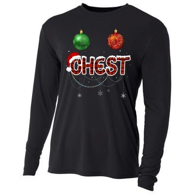 Couples Christmas Funny Christmas Gift For Couples Chest Nuts Girlfriend Wife Cooling Performance Long Sleeve Crew