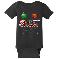 Couples Christmas Funny Christmas Gift For Couples Chest Nuts Girlfriend Wife Baby Bodysuit