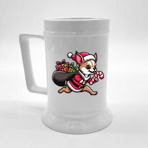 Chihuahua Christmas Funny Dog Santa Claus Gift Beer Stein