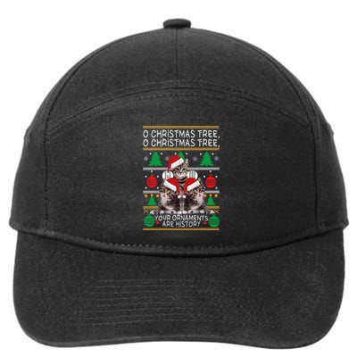Cats Christmas Funny Ornaments Pajama Family 7-Panel Snapback Hat
