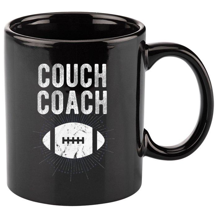 Couch Coach Football 11oz C Handle Ceramic Mug