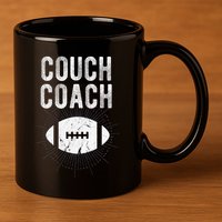 Couch Coach Football 11oz C Handle Ceramic Mug