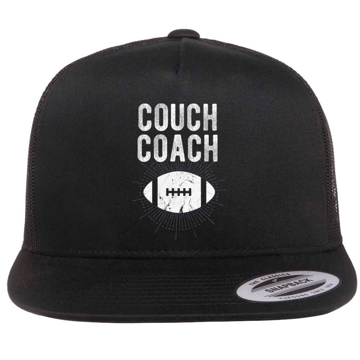 Couch Coach Football Flat Bill Trucker Hat