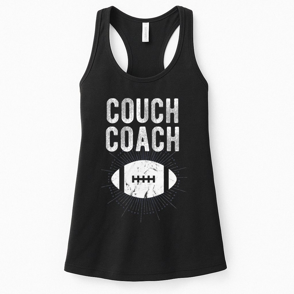 Couch Coach Football Womens Tank Top