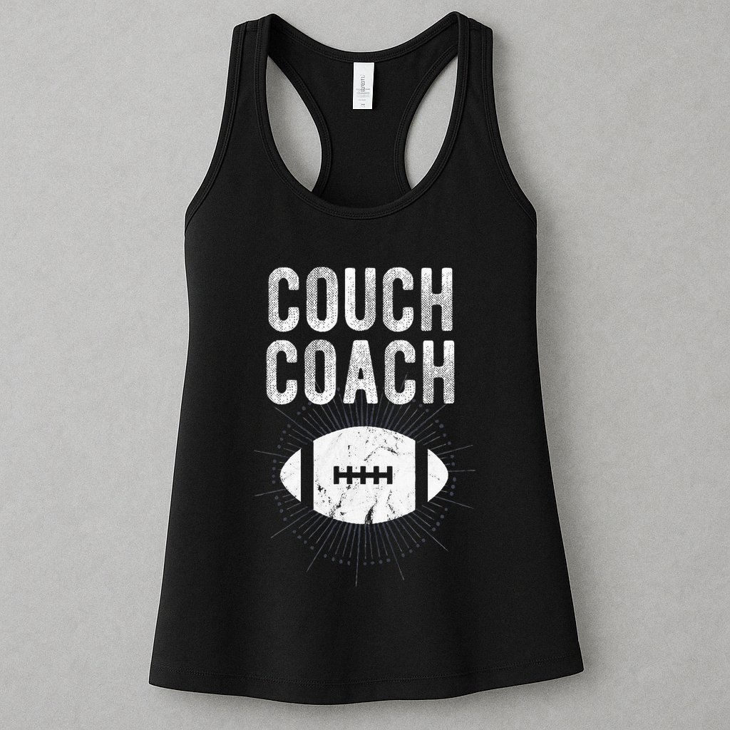 Couch Coach Football Womens Tank Top
