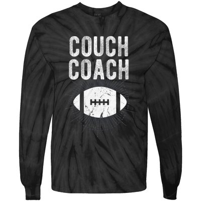 Couch Coach Football Tie-Dye Long Sleeve Shirt