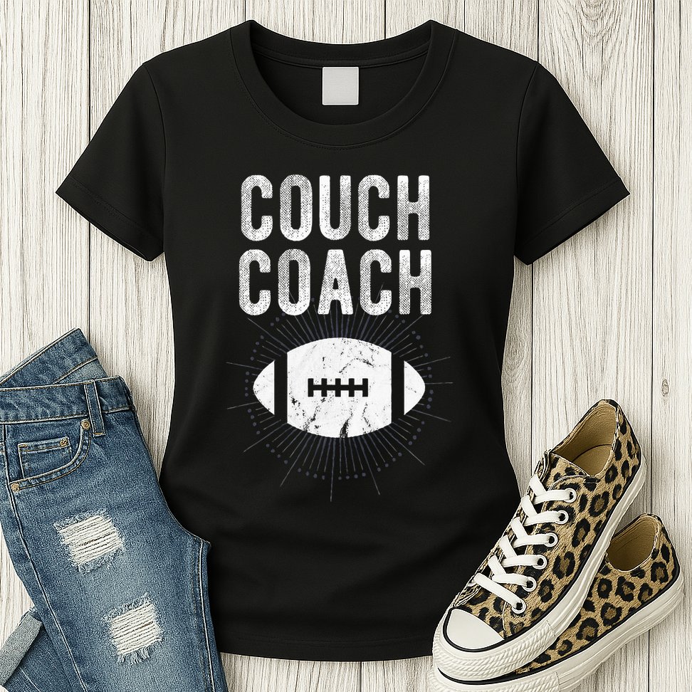 Couch Coach Football Womens T-Shirt